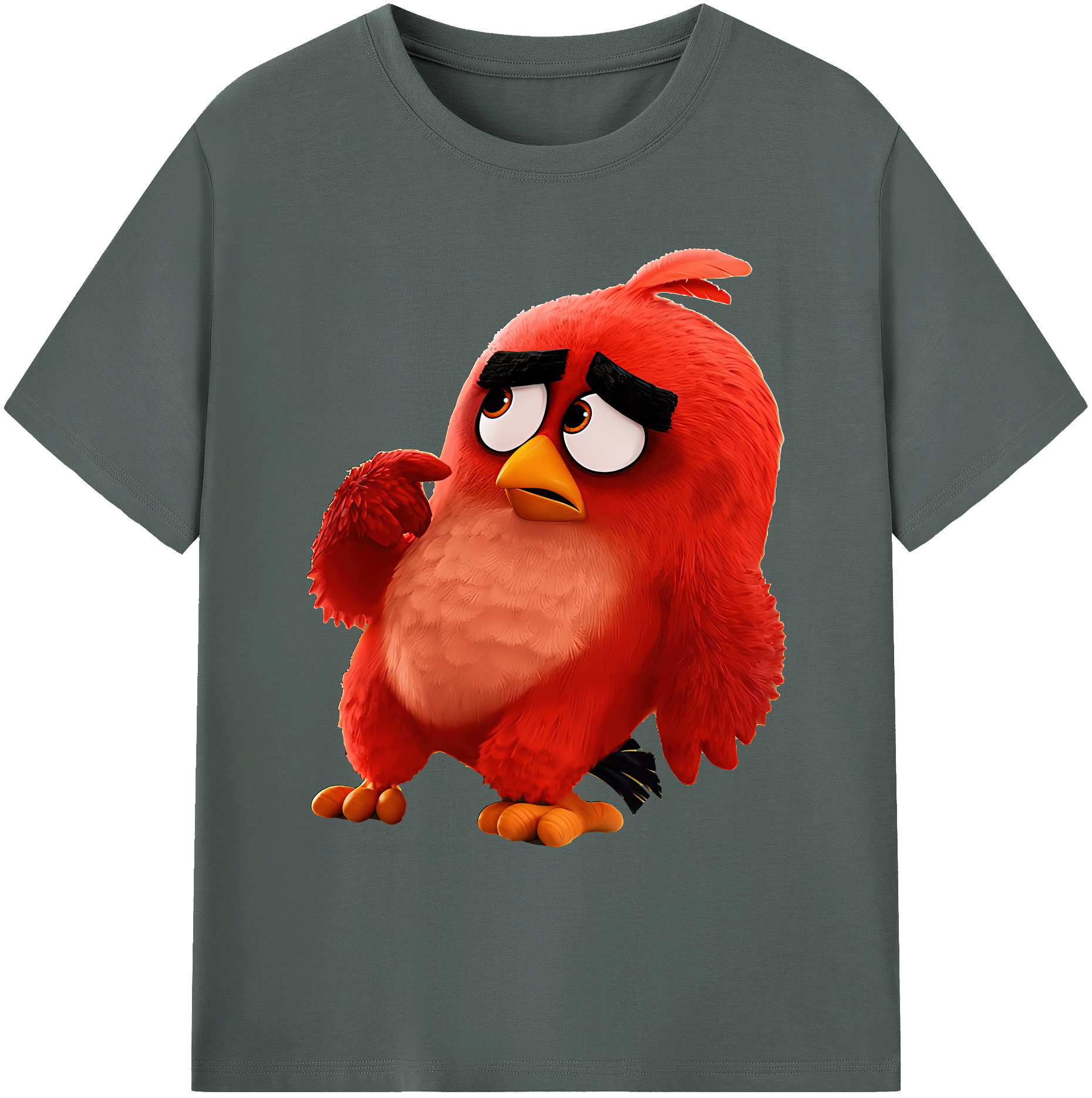 （画像用） Angry Birds アングリーバード 綿100％ メンズ半袖Tシャツ｜肌触りやわらか＆通気性